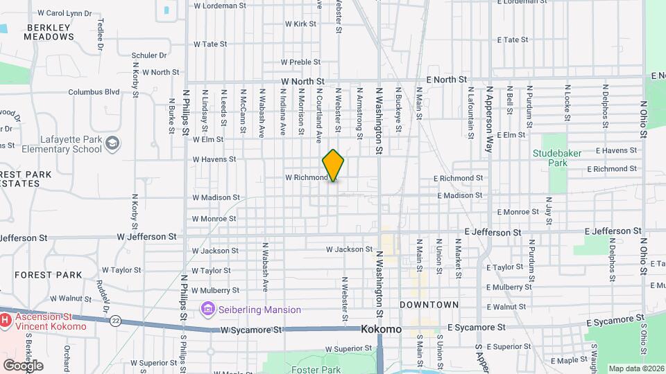 809 N Webster St Map and Location Details