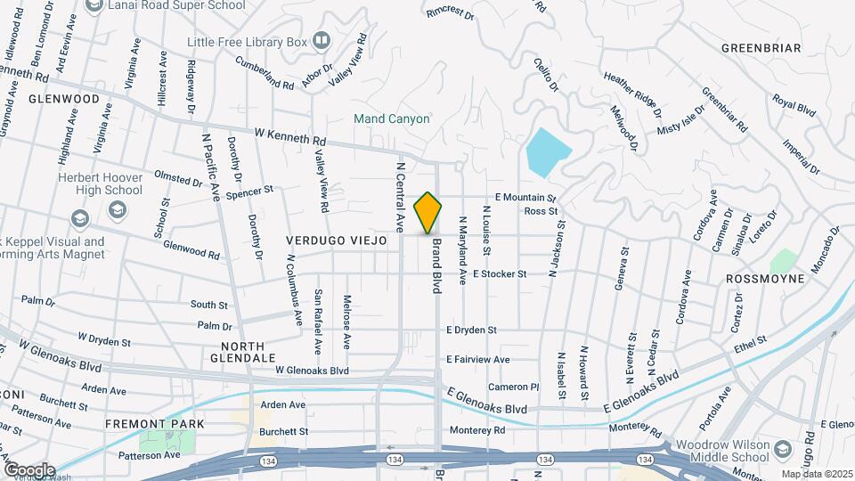 1235 N Brand Blvd Map and Location Details
