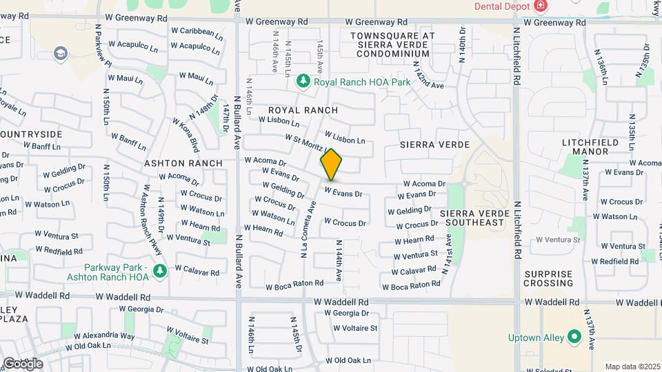 14438 W Evans Dr Map and Location Details