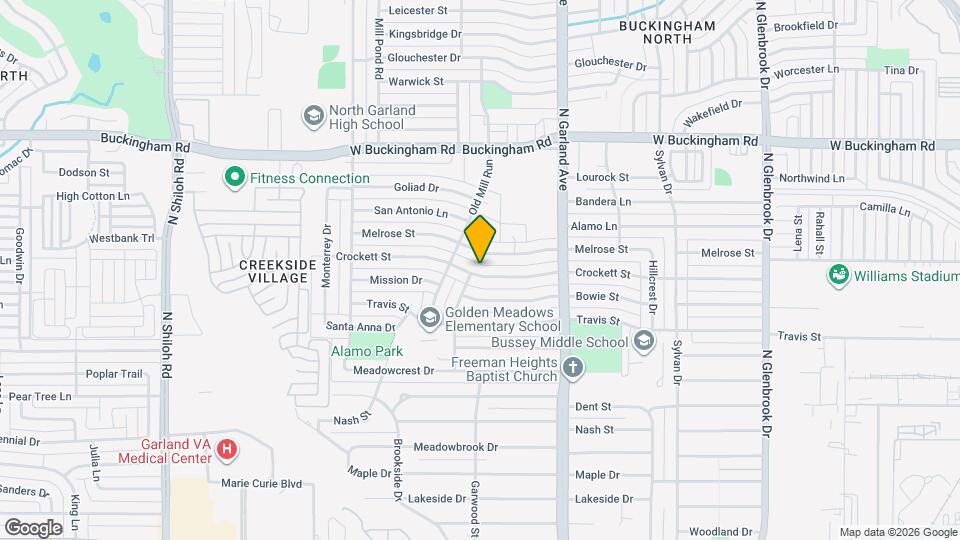 1609 Crockett St Map and Location Details