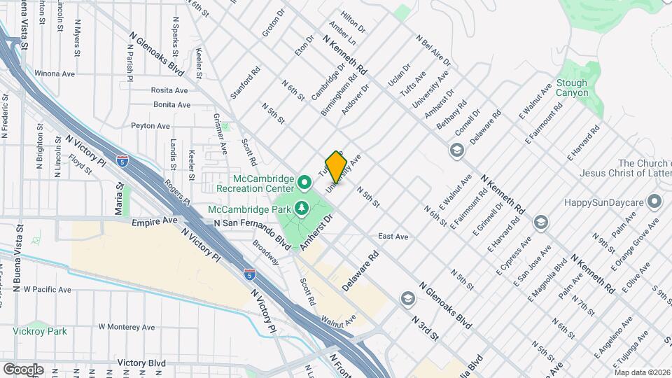 414 University Ave Map and Location Details