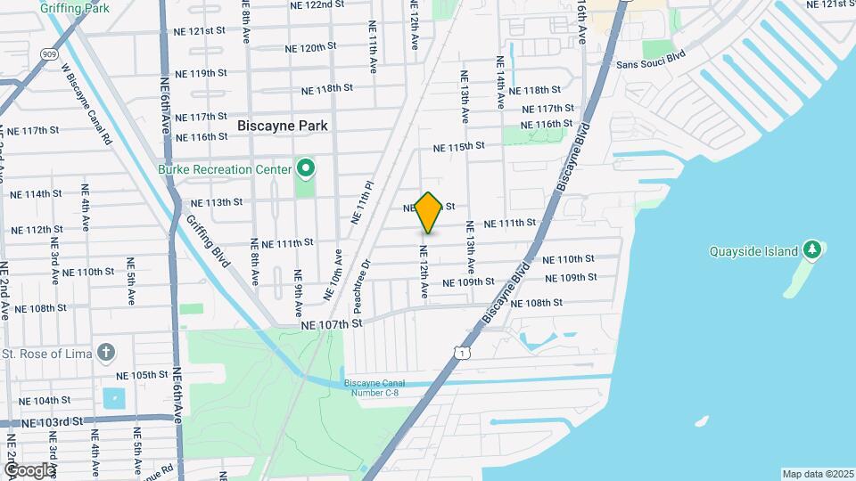 1219 NE 110th Ter Map and Location Details