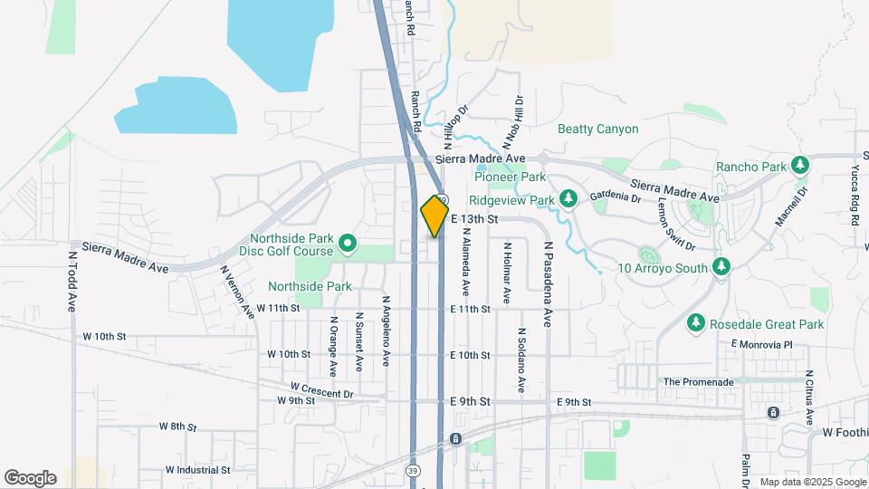 1219 N Azusa Ave Map and Location Details