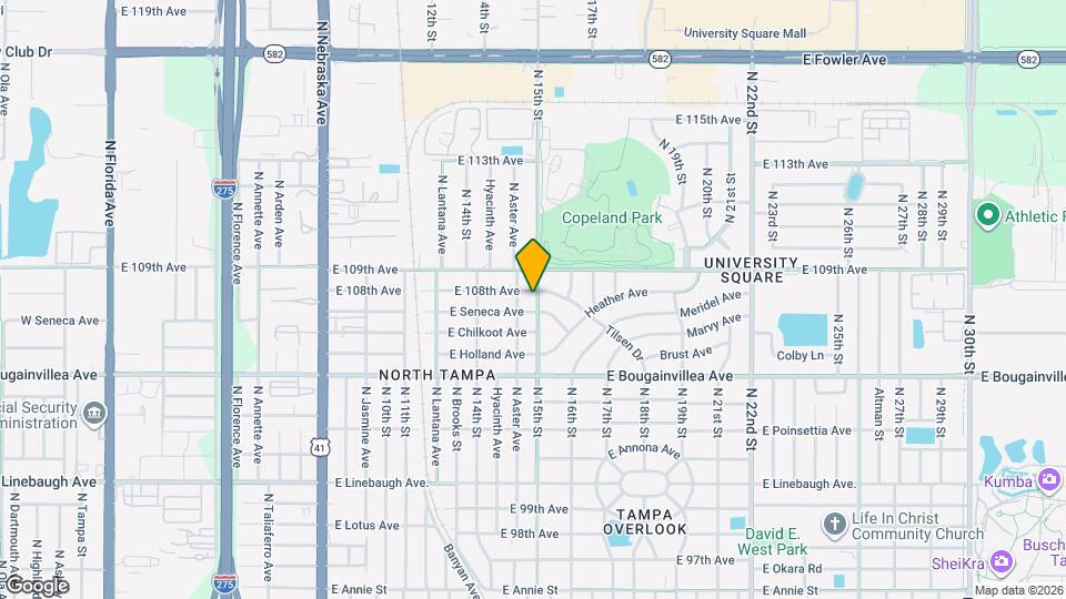 10706 N 15th St Map and Location Details