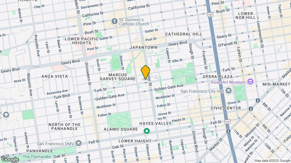 1330 Turk St Mapa y Detalles de la Ubicación