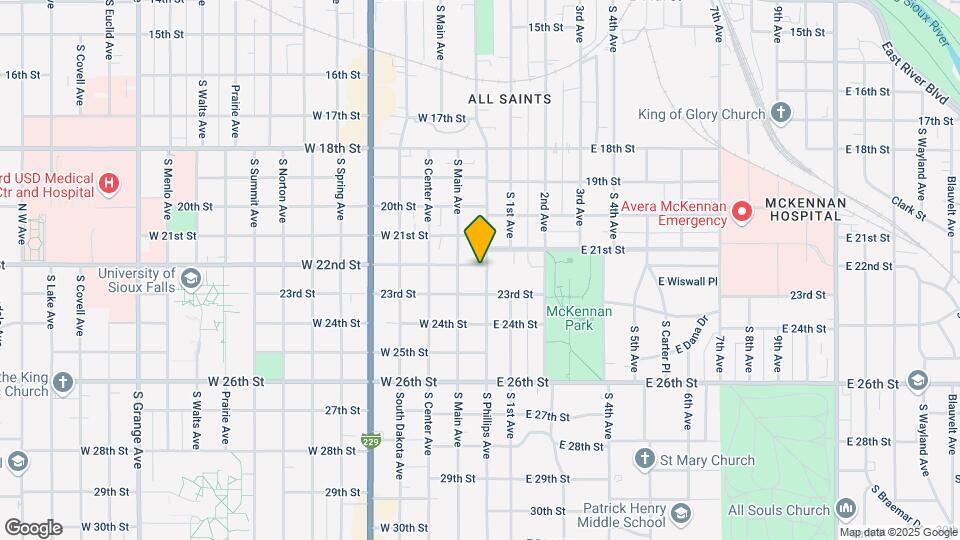 1401 S Phillips Ave Map and Location Details