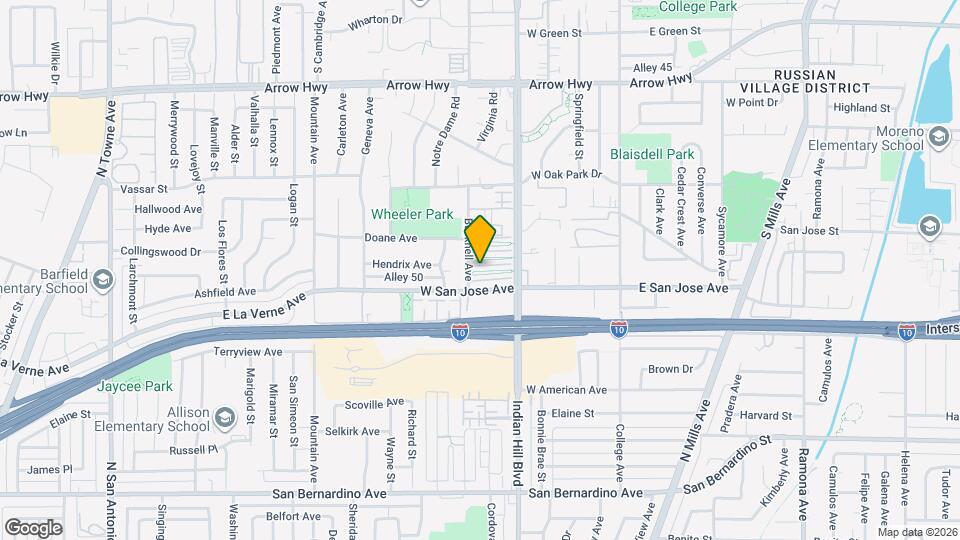 659 S Indian Hill Blvd Map and Location Details