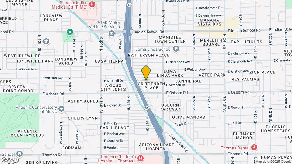 1845 E Crittenden Ln Map and Location Details