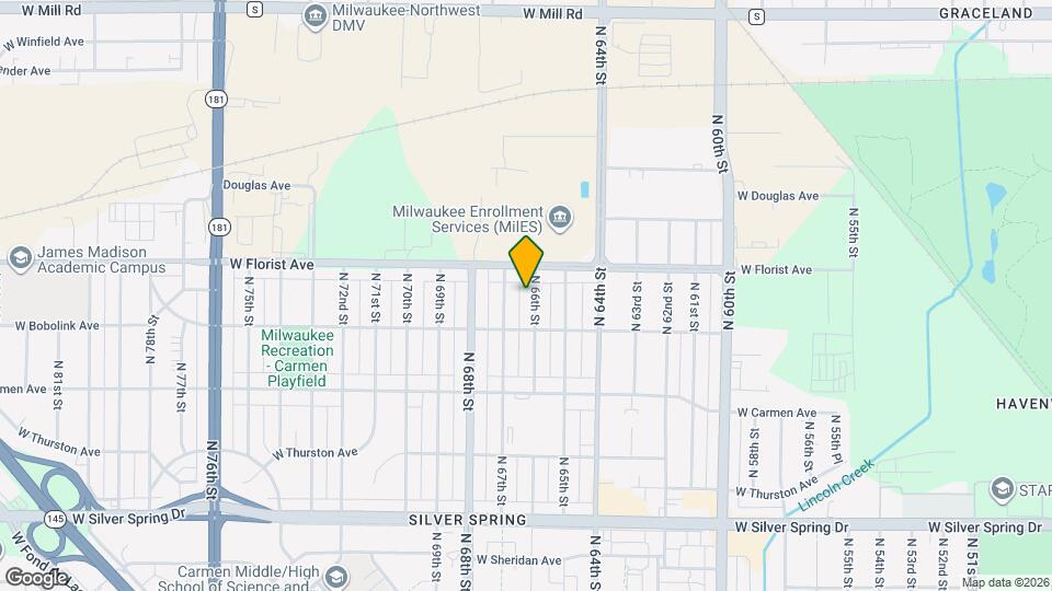 5947 N 66th St Map and Location Details