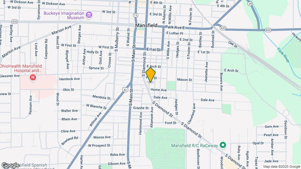 217 S Franklin St Map and Location Details