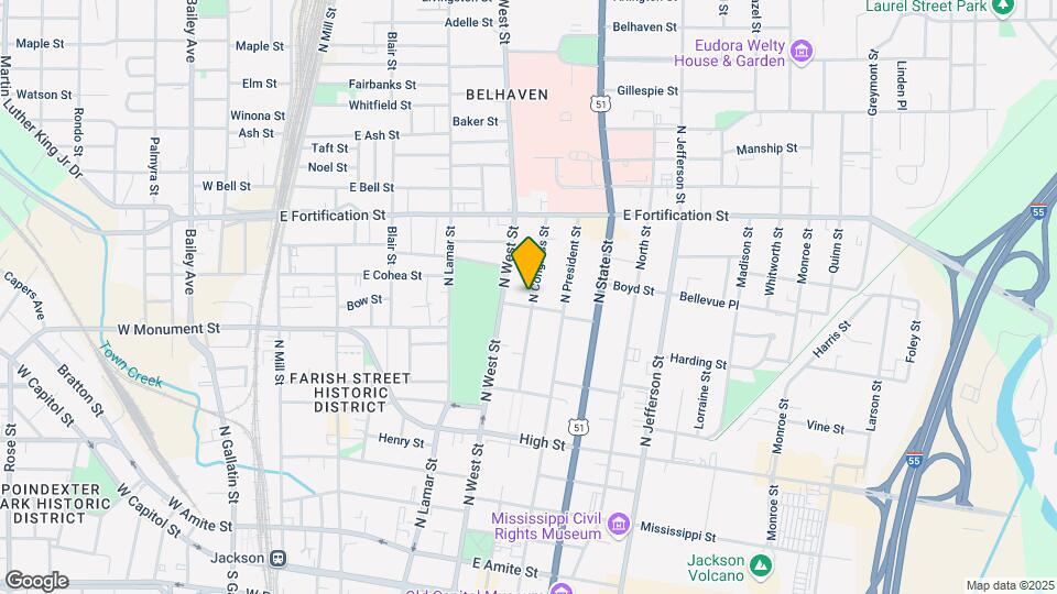 809 N Congress St Map and Location Details