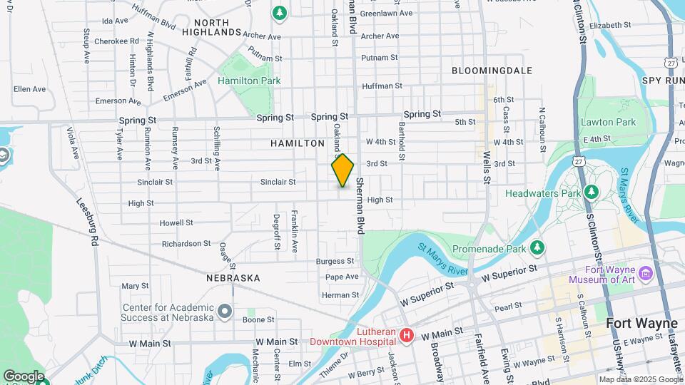 1210 Oakland St Map and Location Details