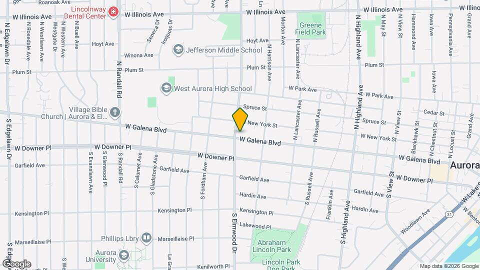 943 W Galena Blvd Map and Location Details