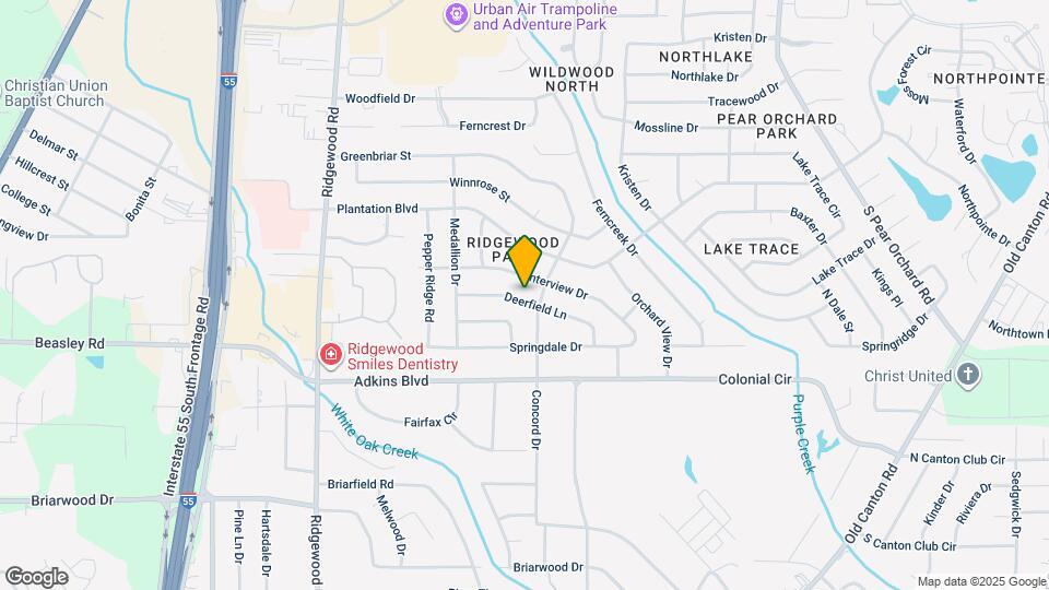 1258 Deerfield Ln Map and Location Details