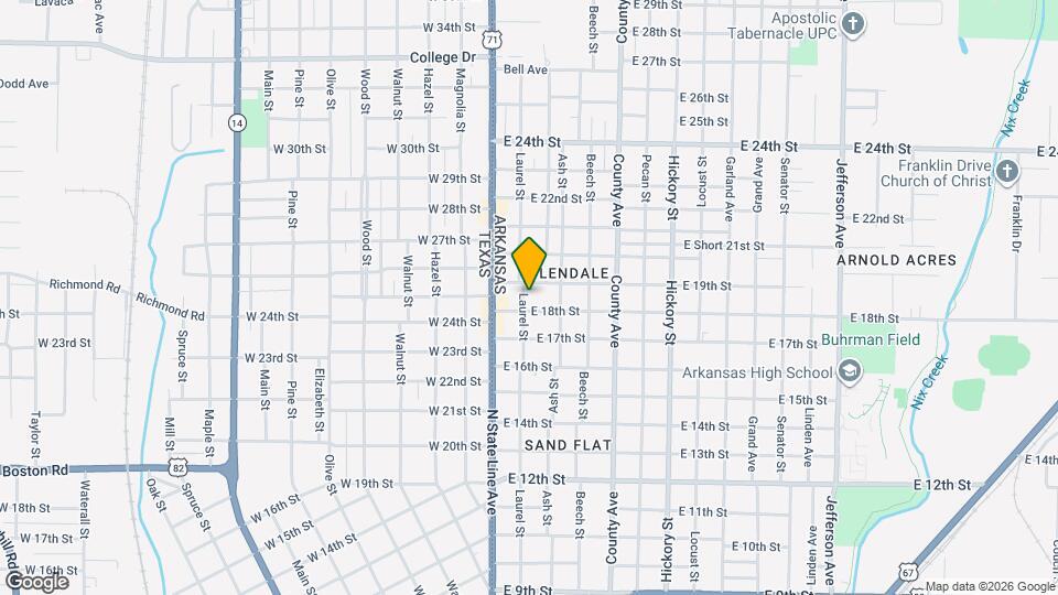 1810 Laurel St Map and Location Details