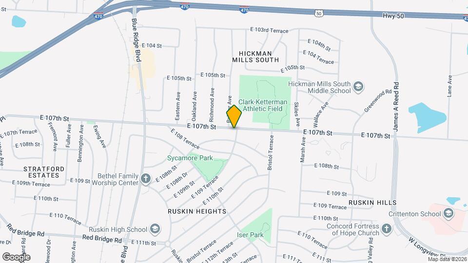 7611 E 107th St Map and Location Details