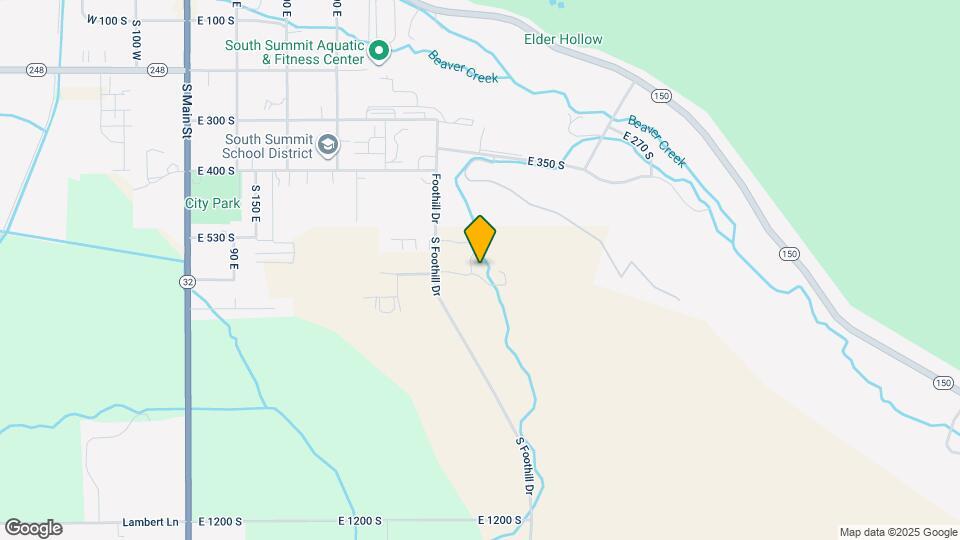 595 S Foothill Dr Map and Location Details