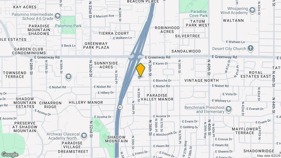 3502 E Blanche Dr Map and Location Details