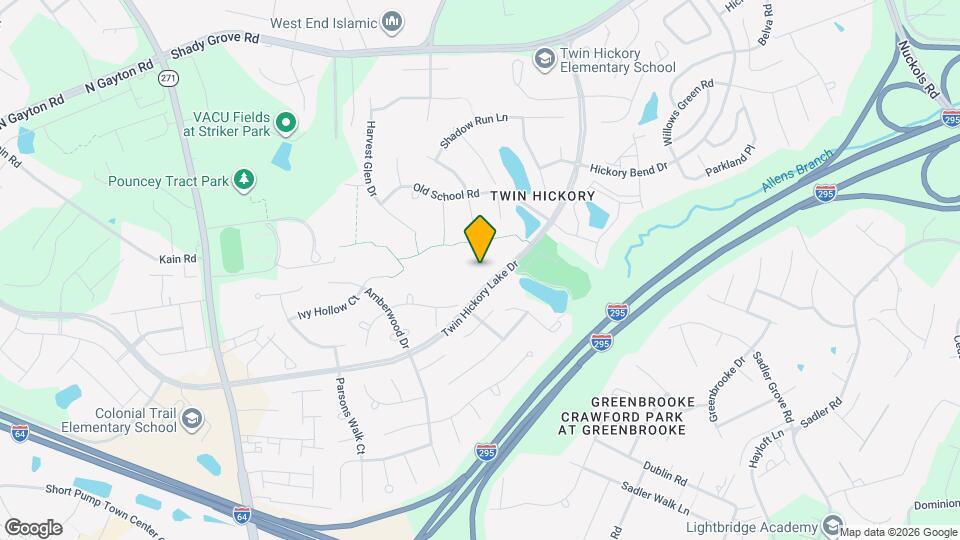 4720 Twin Hickory Lake Dr Mapa y Detalles de la Ubicación