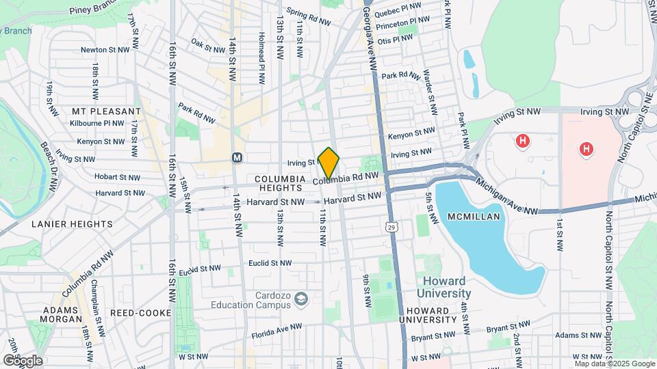1014 Columbia Rd NW Map and Location Details