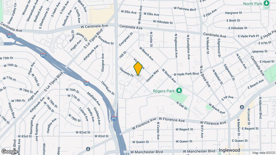 821 Glenway Drive Map and Location Details