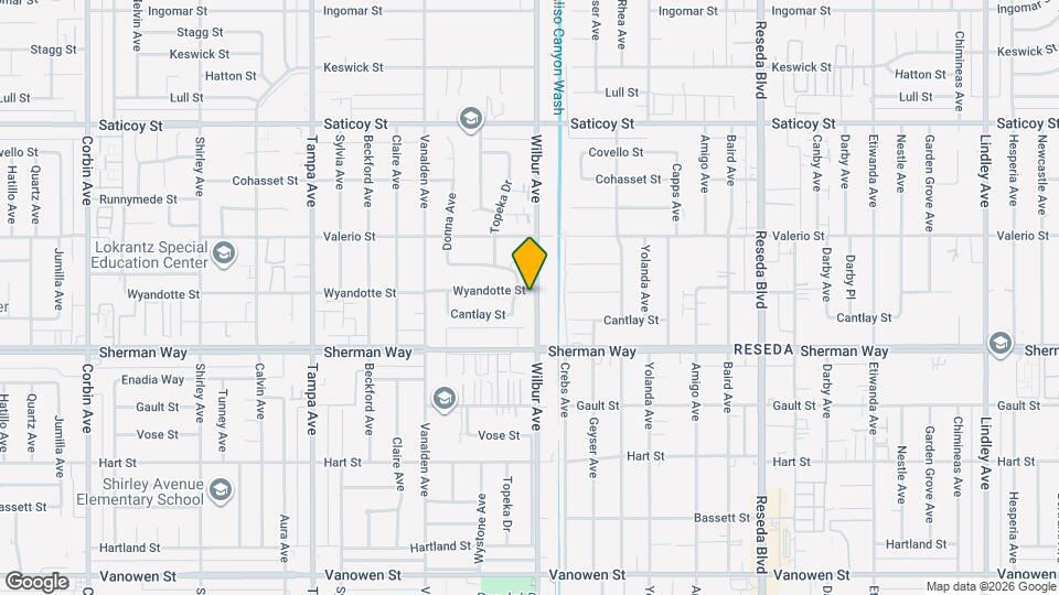 7257 Wilbur Ave Mapa y Detalles de la Ubicación