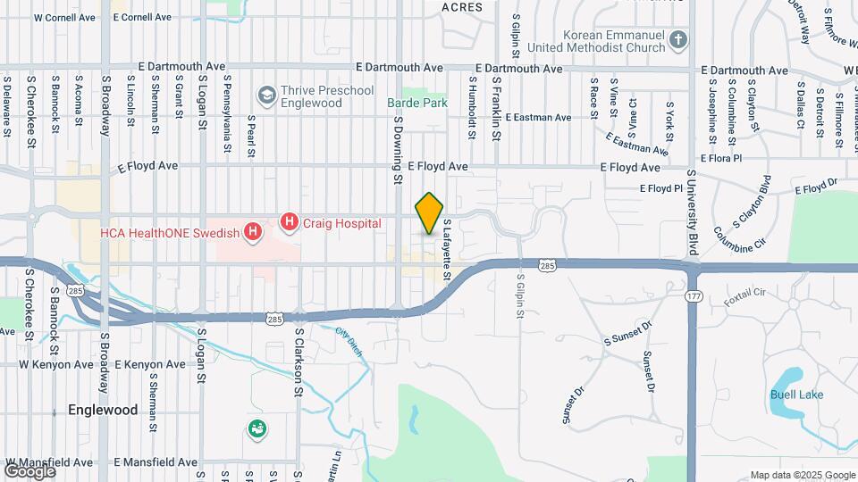 3444 S Marion St Map and Location Details