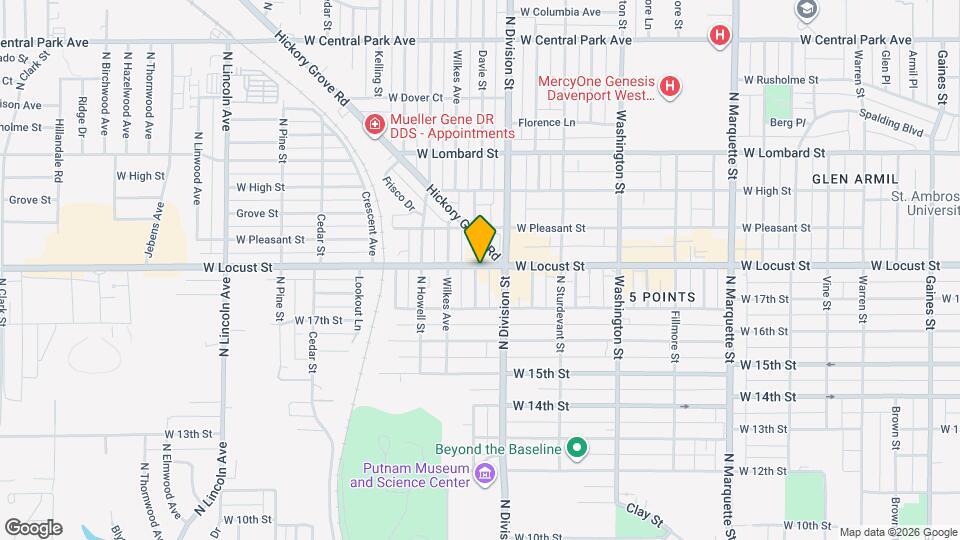 1723 W Locust St Mapa y Detalles de la Ubicación