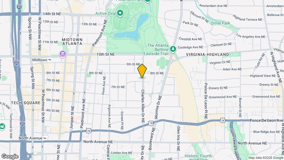882 Charles Allen Dr NE Map and Location Details