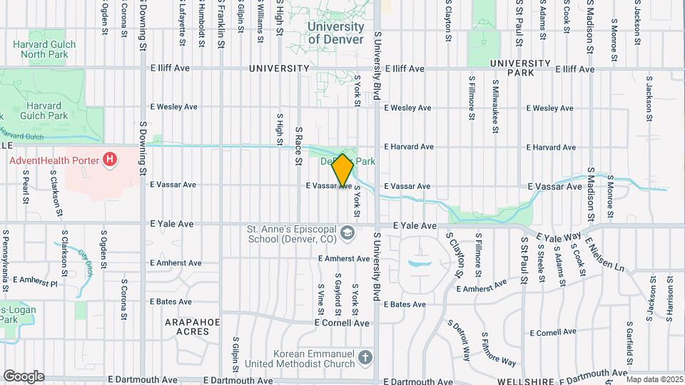 2610 S Gaylord St Map and Location Details