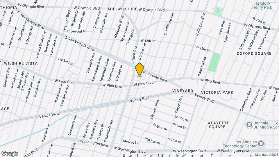 1337 S Highland Ave Map and Location Details