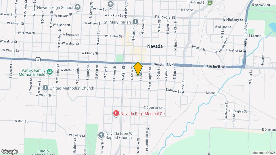 320 S Cedar St Map and Location Details