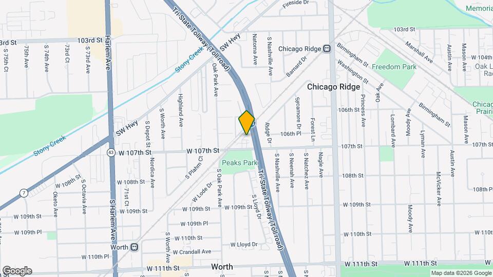 6708 W 107th St Map and Location Details