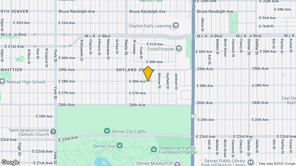 3468 E 28th Ave Map and Location Details