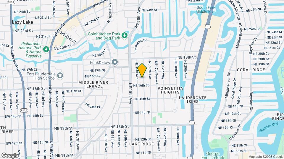 1621 NE 16th Terrace-Unit -1621 Map and Location Details