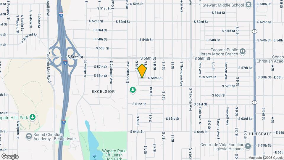 5825 S M St Map and Location Details