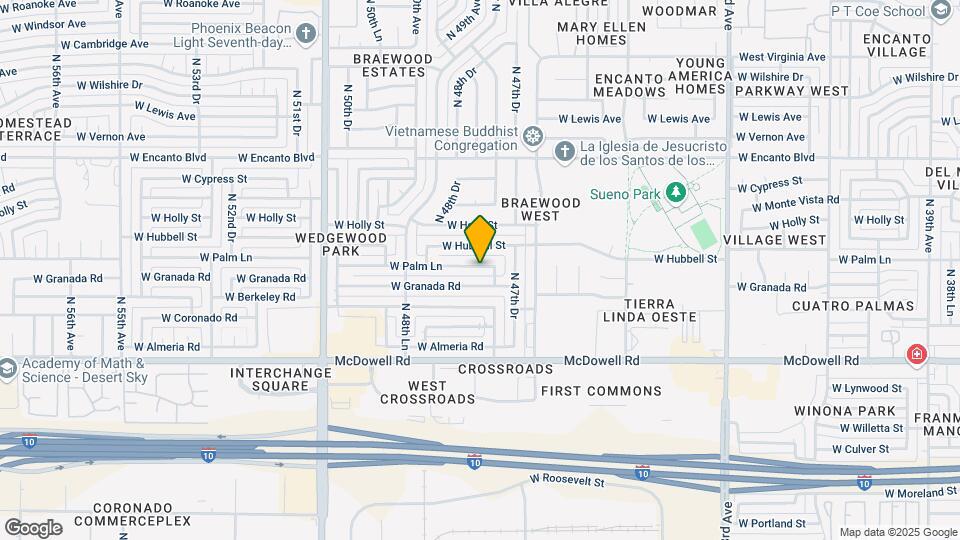 4809 W Palm Ln Map and Location Details