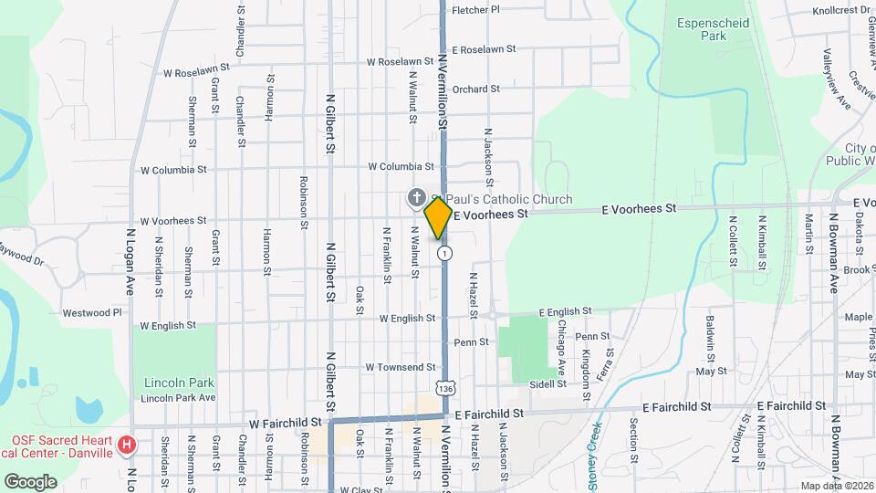 1210 N Vermilion St, Unit Unit 1 Map and Location Details
