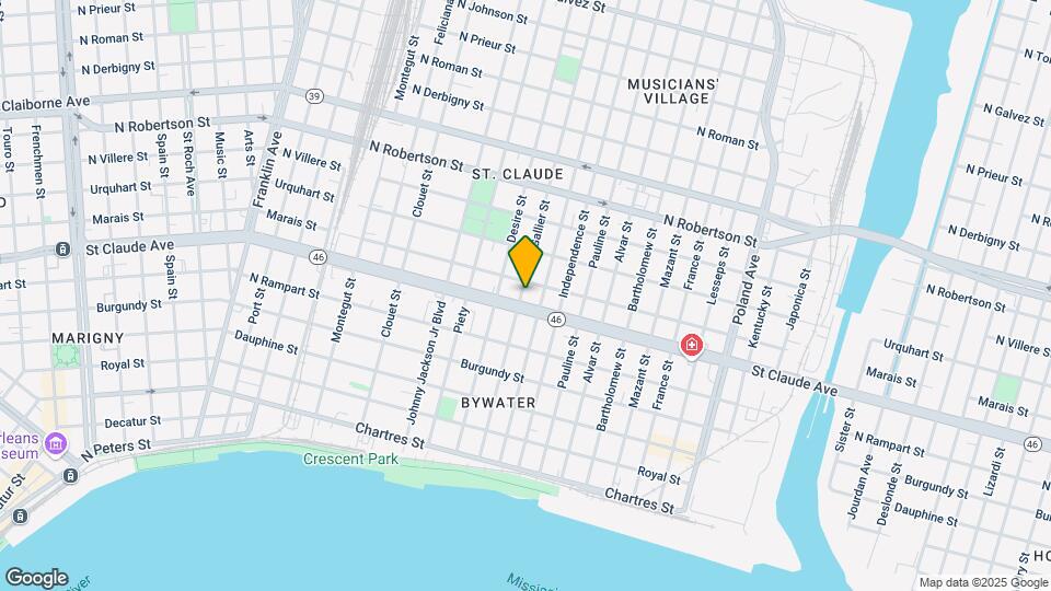 3501 St Claude Ave Mapa y Detalles de la Ubicación