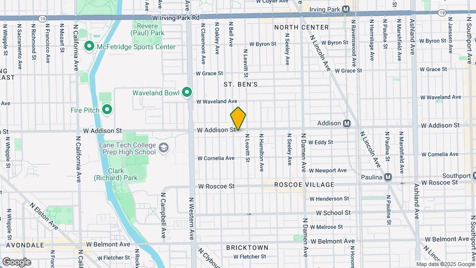 2219 W Addison St Map and Location Details