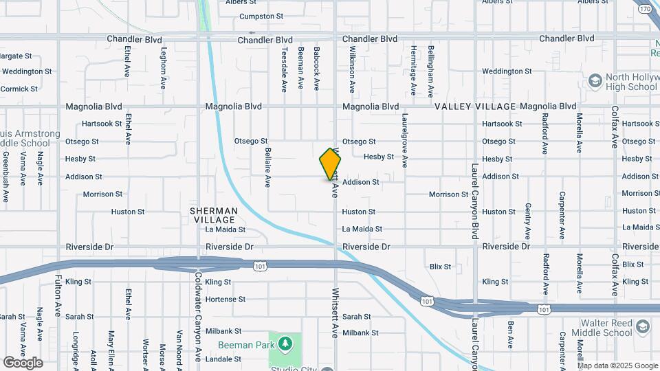 4945-4951 Whitsett Ave Mapa y Detalles de la Ubicación