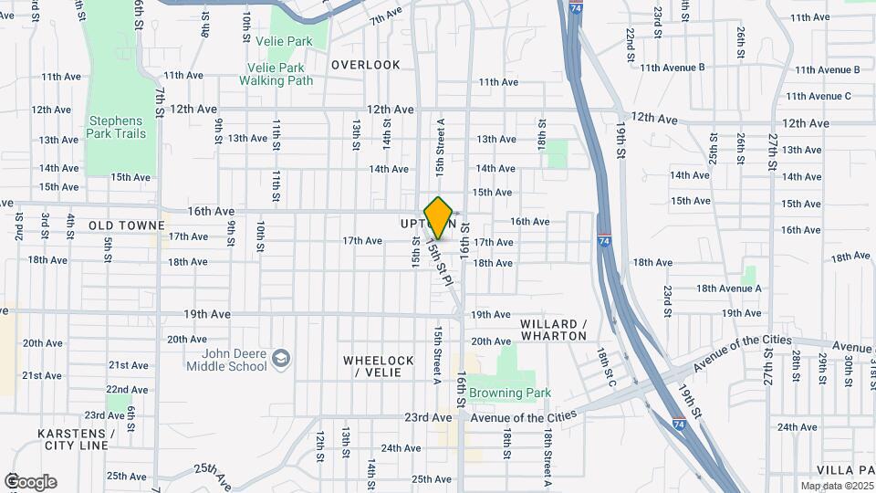 1702 15th St Pl Map and Location Details