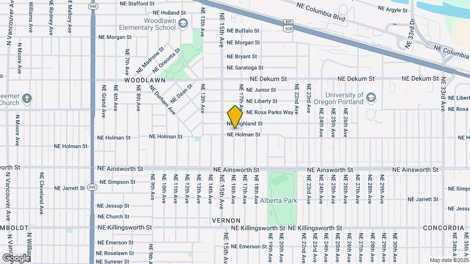 1601 NE Holman St Map and Location Details