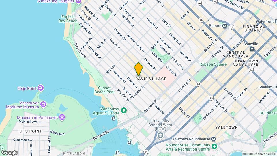 1141 Burnaby St Map and Location Details