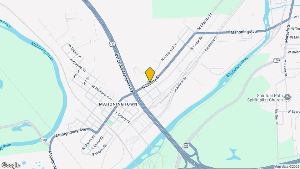 614 N Liberty St Map and Location Details