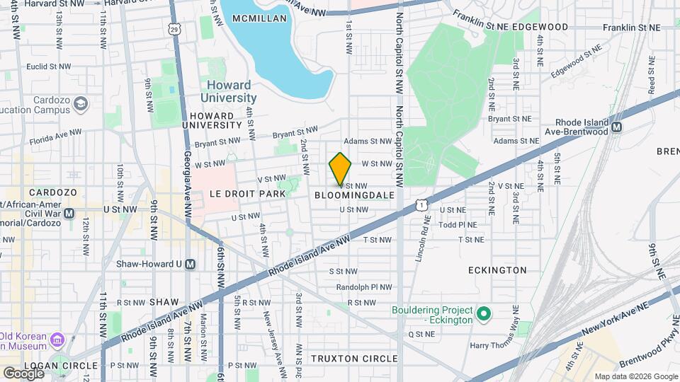 116 V St NW Map and Location Details