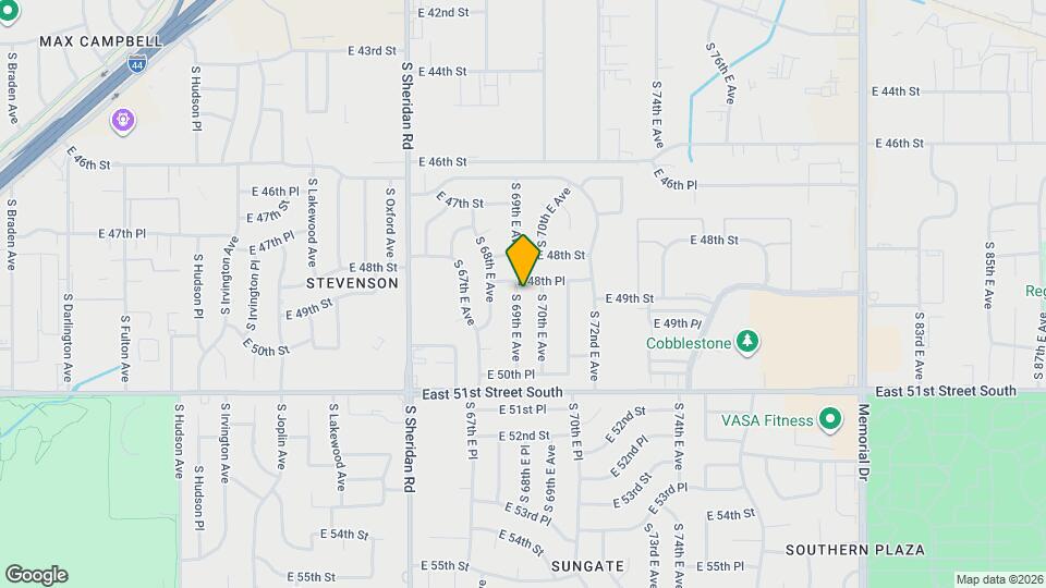4809 S 69th E Ave Map and Location Details