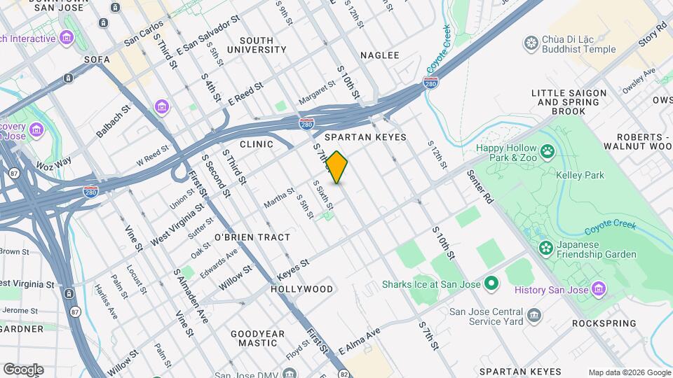 961 S 7th St Map and Location Details