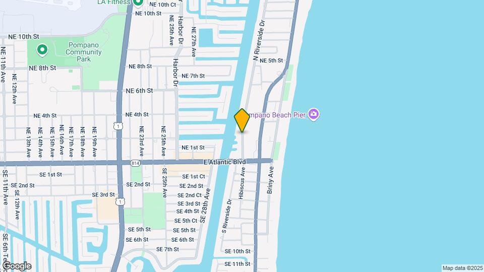 105 S Riverside Dr Mapa y Detalles de la Ubicación