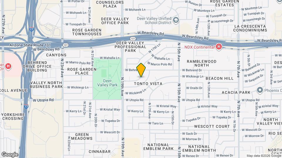 1729 W Tonto Ln Map and Location Details